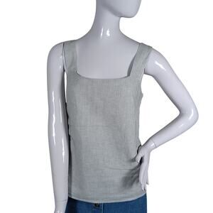 J.Crew Outlet Pinstripe Blouse Size Small Fully Lined Sleeveless Side Zipper